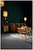 Hocker HOUDA Samtstoff CARAMEL Braun von DUTCHBONE