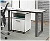 Schreibtisch Arbeitstisch KEFLAVIK 120 cm Weiß / Grau von Forte