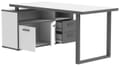 Arbeitstisch Schreibtisch KEFLAVIK Optik: Weiß / Grau, von Forte