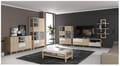 Highboard Vitrine HOYVIK 2-trg 2 Schubladen Sonoma Eiche / Weiß, Forte