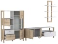 HOYVIK 1, Wohnzimmerschrank 3-tlg.-Set in Sonoma Eiche / Weiß, von Forte