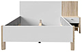 Jugendbett Bett HOYVIK 120 x 200 cm, Sonoma Eiche Optik / Weiß, Forte
