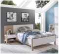 Jugendbett Bett HOYVIK 120 x 200 cm, Sonoma Eiche Optik / Weiß, Forte