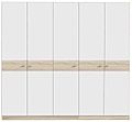 Kleiderschrank HOYVIK 5 Türen Optik: Sonoma Eiche und Weiß, von Forte