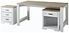Schreibtisch JASMIN Pinie weiß Nachbildung 160 x 80 cm