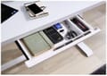 Höhenverstellbarer Schreibtisch elektrisch LIFT4HOME in weiß mit USB