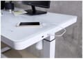 Höhenverstellbarer Schreibtisch elektrisch LIFT4HOME in weiß mit USB