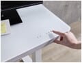 Elektrisch höhenverstellbarer Schreibtisch LIFT4HOME in weiß mit USB