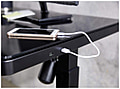 Höhenverstellbarer Schreibtisch elektrisch LIFT4HOME in schwarz mit USB