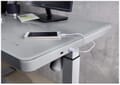 Schreibtisch elektrisch höhenverstellbar  LIFT4HOME grau mit USB