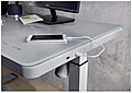 Höhenverstellbarer Schreibtisch elektrisch LIFT4HOME grau mit USB