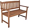 Gartenbank PROMOTION 2-sitzig mit Armlehne aus 100% Eukalyptus geölt