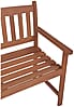 Gartenbank PROMOTION 2-sitzig mit Armlehne aus 100% Eukalyptus geölt