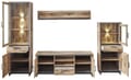 Wohnwand PRATO KG80 Oldwood Alpine Lodge und Graphit Dekor 4-teilig