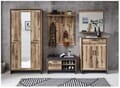 Garderobenschrank PRATO mit Spiegel 3-türig Oldwood Alpine Lodge Dekor
