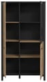 Highboard HIGH ROCK 2+1 Türen Riviera Eiche Optik / Schwarz, von Forte