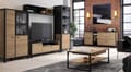 Highboard HIGH ROCK 2+1 Türen Riviera Eiche Optik / Schwarz, von Forte