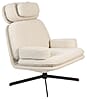 Zuiver Lounge Sessel TYLER drehbar mit angesagten Bouclé Stoff Beige