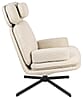 Zuiver Lounge Sessel TYLER drehbar mit angesagten Bouclé Stoff Beige