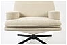 Zuiver Lounge Sessel TYLER drehbar mit angesagten Bouclé Stoff Beige