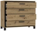 Schubladenkommode TRONDHEIM Artisan Eiche / Schwarzeiche Optik, Forte