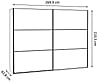 Schwebetürenschrank TRONDHEIM 270 cm Optik: Artisan Eiche mit Spiegel