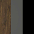 Doppelbett QUETORE 180 x 200 cm Optik: Bakersfield Walnuss / Grau