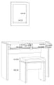 Schminktisch-Set QUETORE Bakersfield Walnuss Optik / Grau, von Forte