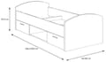 Jugendbett Einzelbett WINNIE Optik: Old Wood Vintage, von Forte