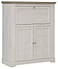 Barschrank Highboard ILOPPA 2-trg. 1 Klappe Optik: Schneeeiche, Forte
