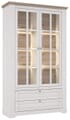 Vitrinenschrank ILOPPA 2-trg. 2 Schubladen Optik: Schneeeiche, Forte