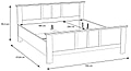 Doppelbett Bett ILOPPA 180 x 200 cm Optik: Schneeeiche, von Forte