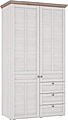 Kleiderschrank ILOPPA 2 Türen 3 Schubladen Optik: Schneeeiche, Forte