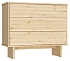 Schubladenkommode KOMMO 3 Schubladen Kiefer Natur lackiert von Karup