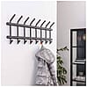 Wandgarderobe Garderobe MATT 32 2x 8 Haken Grau pulverbeschichtet