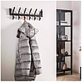 Wandgarderobe Garderobe MATT 35, 2x 6 Haken, Grau pulverbeschichtet