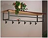 Garderobe Wandgarderobe DAYTON 6 Haken mit Hutablage aus Saja Nussbaum