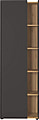Aktenschrank Büroschrank AUSTIN Graphit und Navarra Eiche 62 x 188 cm