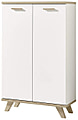 Aktenschrank Büroschrank OSLO 4053 im Scandi Style Weiß Sanremo Eiche