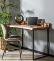 Schreibtisch Konsolentisch KANT Tischplatte Akazie mit Baumkante