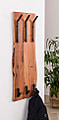 Wandgarderobe Garderobenpaneel KANT 6 Haken Akazie Baumkante und Stahl