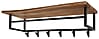 Wandgarderobe KANT Akazie massiv mit Baumkante und Stahl