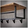 Wandgarderobe KANT Akazie massiv mit Baumkante und Stahl