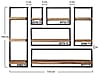 Wandregal KANT 100 cm Stahlrahmen und Akazie Massivholz mit Baumkante