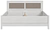 Doppelbett MOONDUST 180 x 200 cm Schneeeiche / Geflechtoptik, Forte