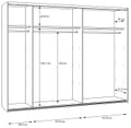 MOONDUST Schlafzimmer-Set 6-tlg. 180er Bett Schneeeiche Geflechtoptik
