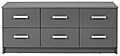 Schubladenkommode Lowboard ELENZIO 6 Graphit Grau mit 6 Schubladen