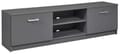 Lowboard TV-Kommode ELENZIO Graphit Grau mit 2 Türen und Gerätefach