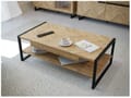 Couchtisch SOLLETICO Bartex-Eiche Nachbildung mit Fischgrät-Design