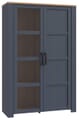 Highboard Vitrine BOHOL 2 Türen Optik: Riviera Oak / Navy Oak, Forte